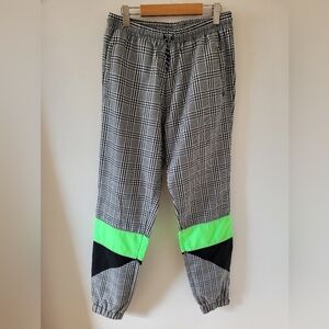 Andrea Crews overcut Pants grey houndstooth - size large